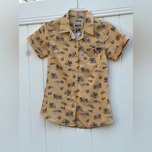 RSVLTS Kids Disney Button-Up Shirt - Yellow- Kunuflex-Mickey & Pluto
